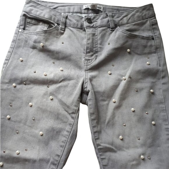 Pearl & Studs Embellished denim jeans - Picture 3 of 5